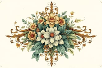 create vintage botanical, mystic, logo design illustration
