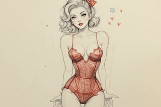 draw a cute and sexy pin up pinup girl
