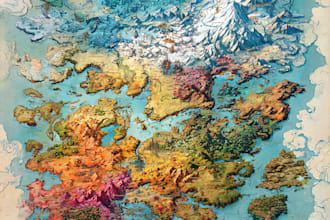 do custom vector map illustration, campaign map, city map, fantasy world map