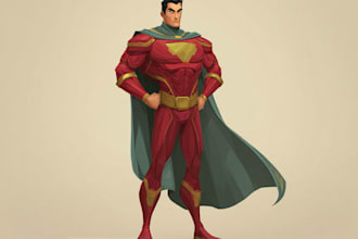 create superhero cartoon character