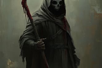 draw horror character illustration