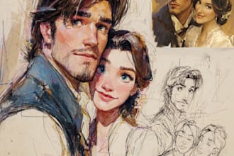 draw your portrait in disney style
