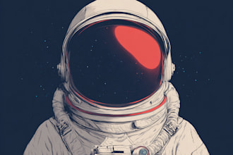 do space astronaut illustration for t shirts