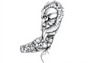 tattoo drawing design in digital or natural media