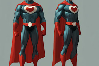 create a photo to cartoon character superhero