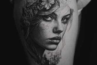 draw a realistic tattoo design
