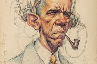 make an awesome political cartoon art