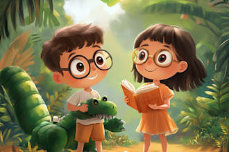 do bible themed illustration children storybook