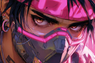 do a cyberpunk anime art
