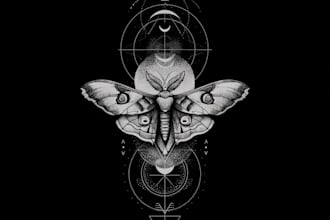 high end dotwork tattoo design for you