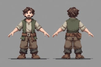 create dnd character art, 2d game character art