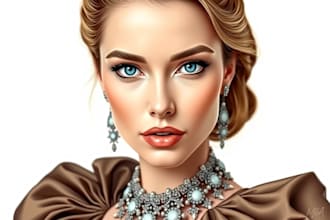 draw portrait vector illustration