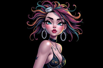 create cartoon character or avatar in vectors