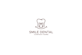 create minimal dental logo for clinics, apps, or products