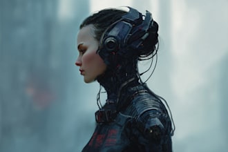design stunning sci fi portrait art