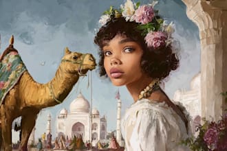 do oil painting portrait and illustrations digitally