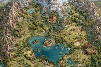 design dnd map rpgs fantasy world map in unique style
