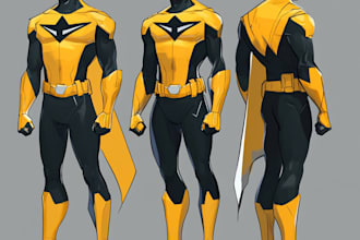 design your realistic superhero cartoonportrait