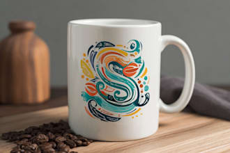 do coffee mug design, custom mug design