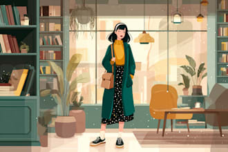 create a unique custom vector character illustration