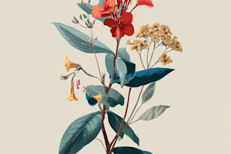 illustrate a realistic botanical drawing