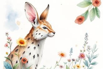 do watercolor painting of animals, botanicals, people