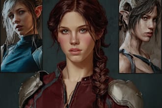 paint a realistic or fantasy portrait
