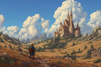 l make landscape concept art, fantasy illustration