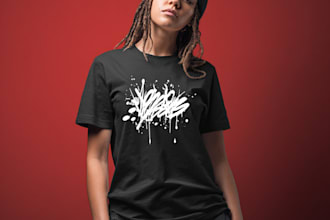 draw custom typography t shirt text or font logo design