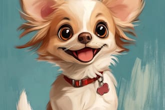 draw custom pet portrait or pet illustration in tattoo style