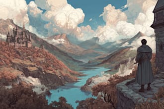 paint concept art, fantasy landscapes, background scenes