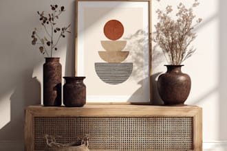 design minimalist boho abstract printable wall art