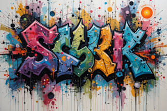 do illustration street art graffiti, abstract with my style