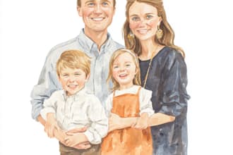 paint a watercolor family portrait