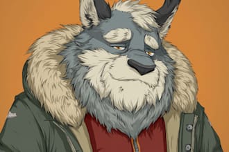 draw your fursona, furry art or anthro character