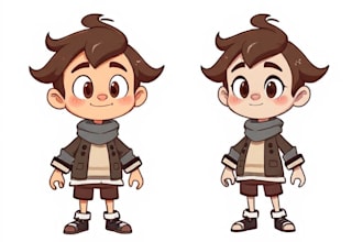 design a 2d cartoon character