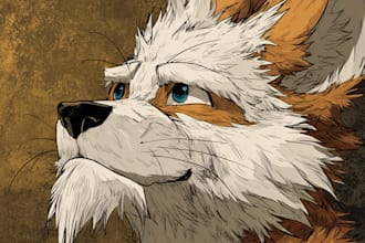 furry art, anthro, fursona, original furry character,
