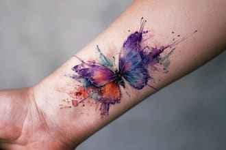custom a watercolor tattoo design