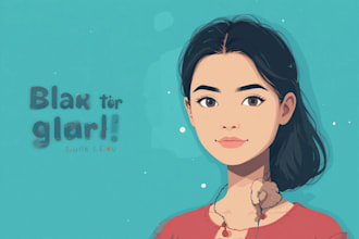create a vector flat avatar portrait of you