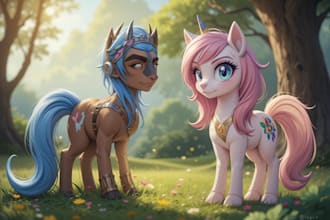 draw fursona or furry character and pony art