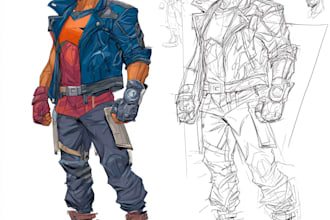 reate superhero character design