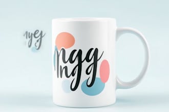 create trendy coffee mug design for your pod business