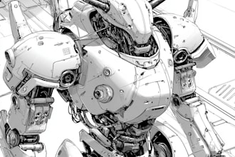 draw a mecha robot illustrations