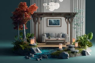 create 3d environment art, 3d concept art, 3d nft art, metaverse worlds