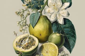 draw realistic botanical illustration