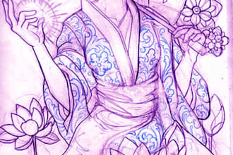 create your watercolor custom tattoo design and illustration