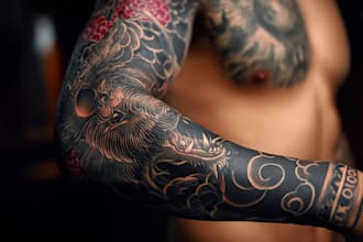 create custom tattoo design, tattoo sleeve art
