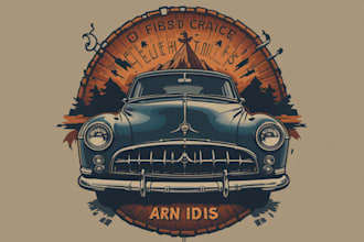design vintage car and automotive logo