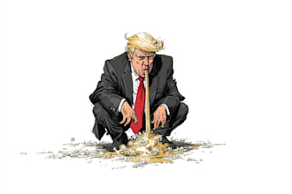 create a political or satirical cartoon