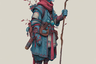 concept art  character art sketch with great personality
